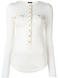 long sleeve slub jersey top