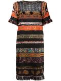 patterned fitted dress