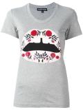 flower lips print T-shirt