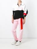 zipped neck loose-fit jumper