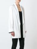 contrast lapel trim oversized jacket
