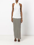 draped detail long skirt