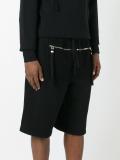 zipped pocket track shorts