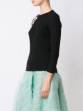 'Standing Floral Embroidery'毛衣