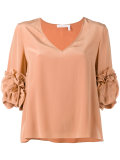 frilled sleeve blouse