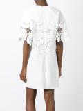 embroidered flowers shift dress