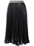 metallic effect pleated skirt