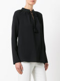 gathered neck blouse