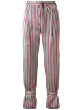 striped cropped trousers