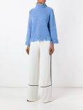 turtleneck fringed jumper