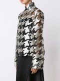oversized fil coupé houndstooth pattern shirt