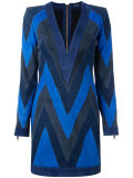 chevron panel mini dress