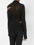 asymmetric cut out detail knitted top