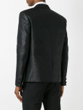 metallic notched lapel blazer