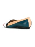 studded colour block ballerinas