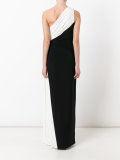 one-shoulder gown