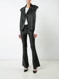 flared leather trousers
