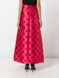 patterned maxi skirt