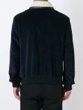 ribbed double breasted bomber jacket