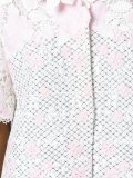 shortsleeved floral motif coat