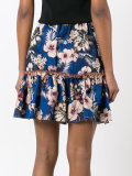 floral ruffled skirt