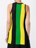 striped mesh tank top