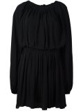pleated flared dress