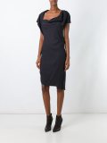 draped neck dress