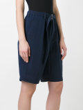 striped knee length shorts