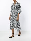 Maria Alexan Geometric Print Silk Dress