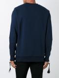 zipped cuff sweatshirt