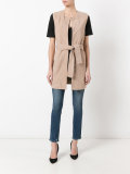 belted gilet