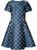 flared jacquard dress