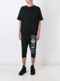 logo print cropped joggers