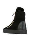 side zip hi-top sneakers