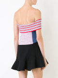 striped off-shoulder top