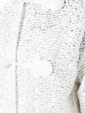 collarless textured jacket