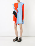 asymmetric ruffle dress 