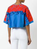 crop wide sleeve T-shirt