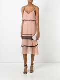 draped trim dress