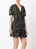 metallic print dress
