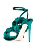 braided strap velvet sandals