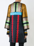 striped jacquard coat