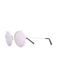 geometric detail round sunglasses