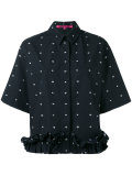 cropped ruffle shirt