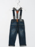 brace detail jeans