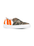 patterned slip-on sneakers