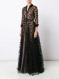 dotted trench gown