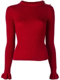 side opening ribbed sweater