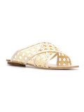leather flat sandals